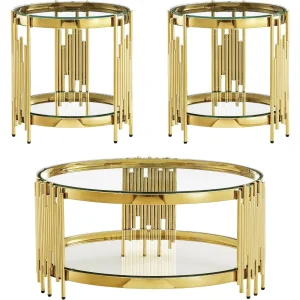 3 Piece Living Room Table Set