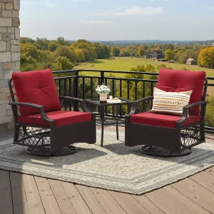 Farini 3-Piece Swivel Patio Bistro Set