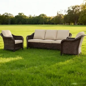 3 Piece Patio Wicker Conversation Set